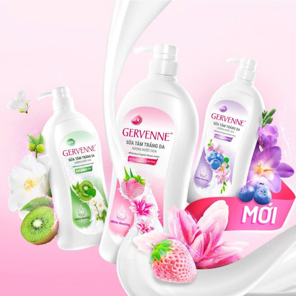 Sữa Tắm Trắng Da  Gervenne 450gr – Hương Nước Hoa Thơm Lâu