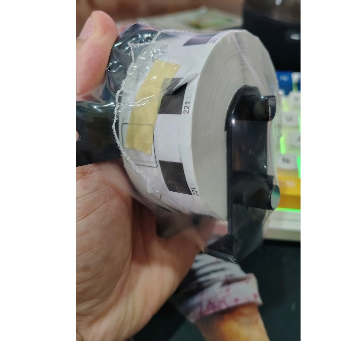 GIẤY IN NHÃN TƯƠNG THÍCH BROTHER QL700/QL800 ( 23mm.23mm.1000 )