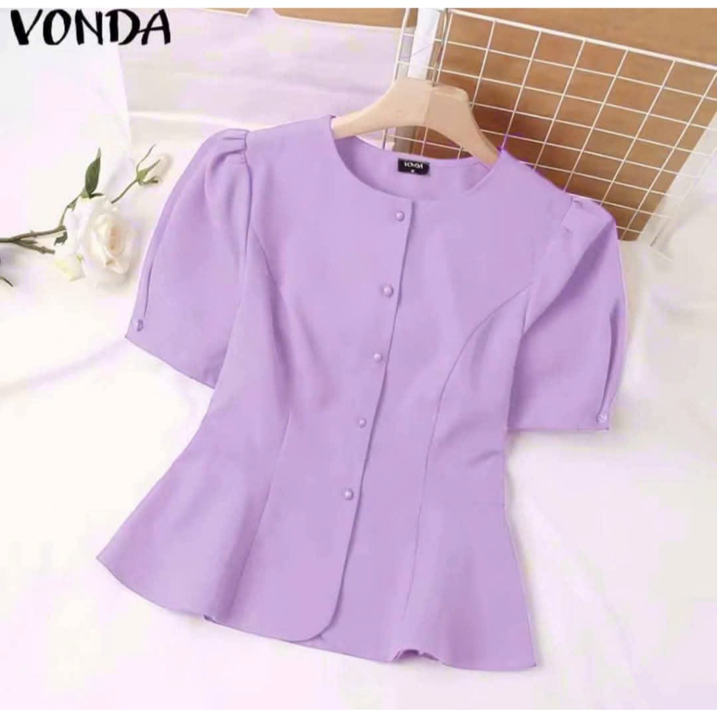 ÁO KIỂU N66 CỔ TRÒN ĐƠN GIẢN