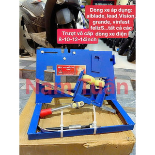 MÁY RA VÀO LỐP XE GA - XE ĐIỆN  MẪU MỚI TẶNG MIẾNG ÉP TANH LỐP