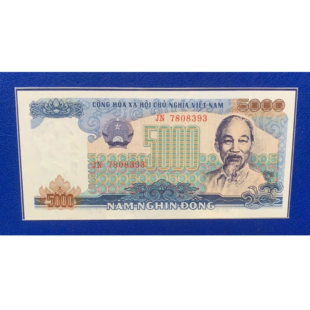 Sưu tầm 1 tờ 5 nghìn đồng 1987 - Giàn khoan dầu