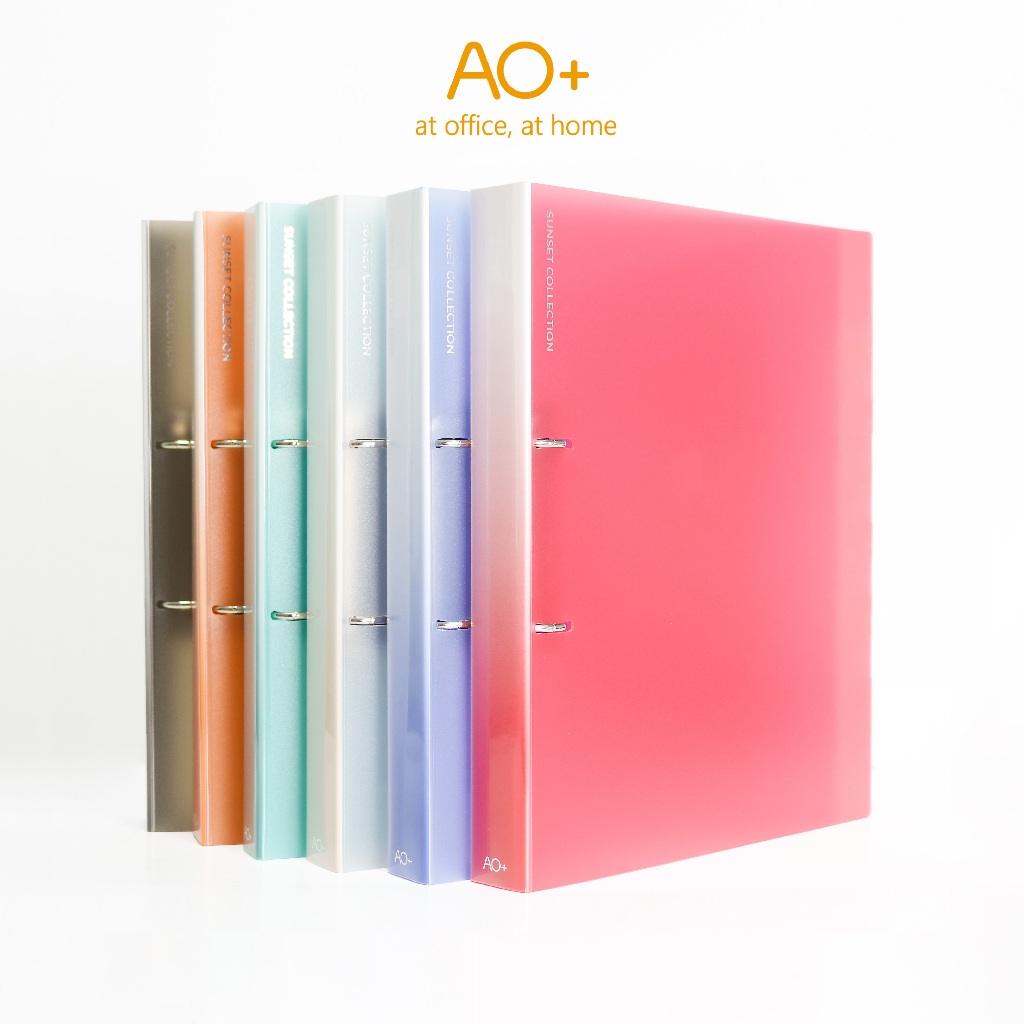 File còng A4 Sunset  AO+, bìa nhựa PP 2 còng nhẫn D chắc chắn (3.5cm/5cm) SB211/SB212