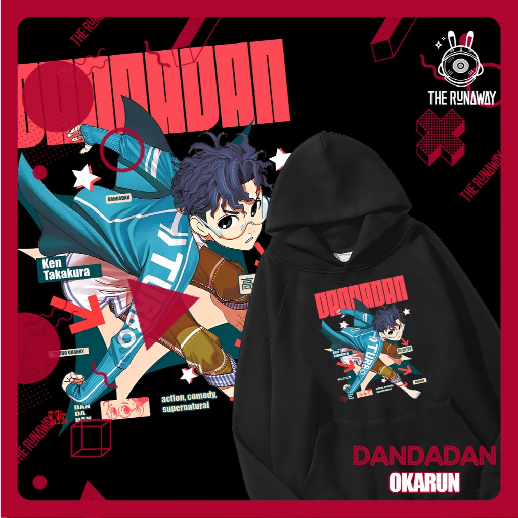 Áo Hoodie Dandadan : Okarun Nỉ Premium cotton cho Nam / Nữ by The Runaway