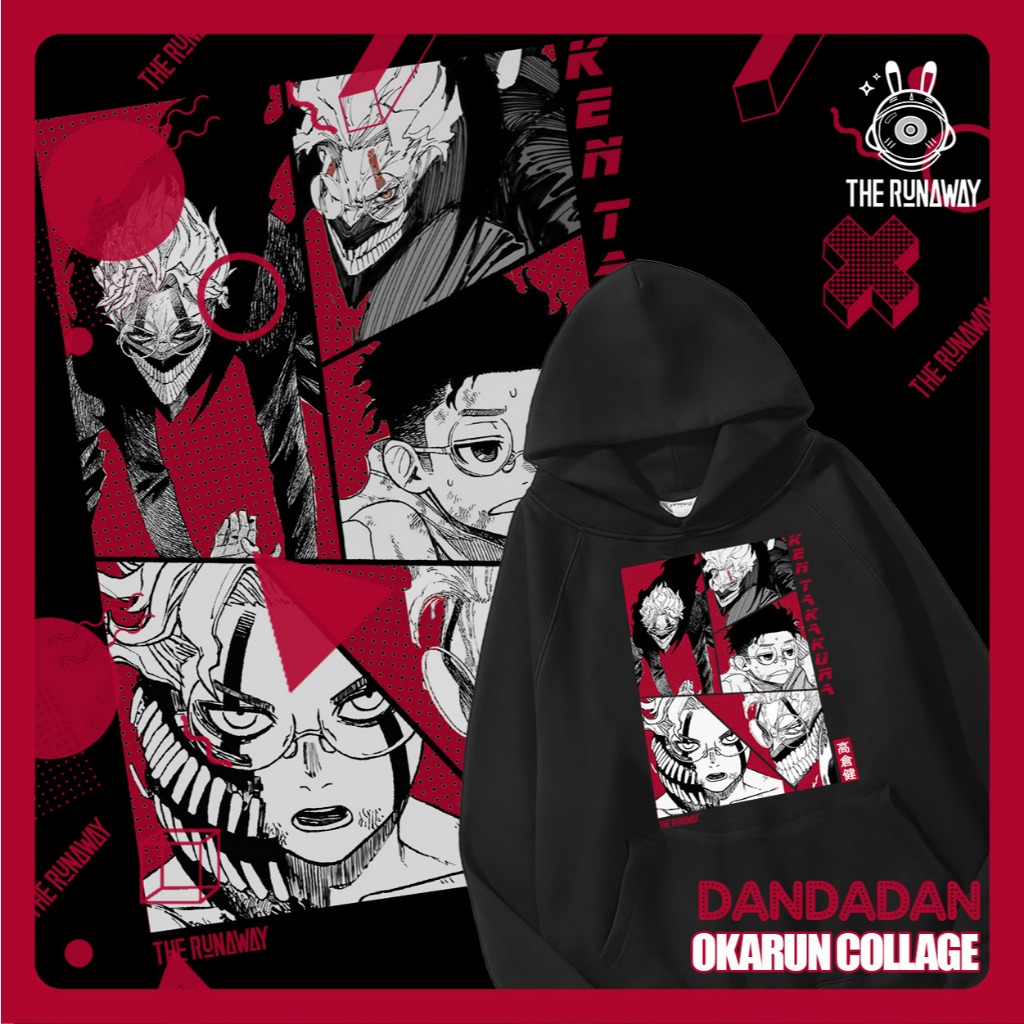 Áo Hoodie Dandadan : Ken Takakura Collage Nỉ Premium cotton cho Nam / Nữ by The Runaway