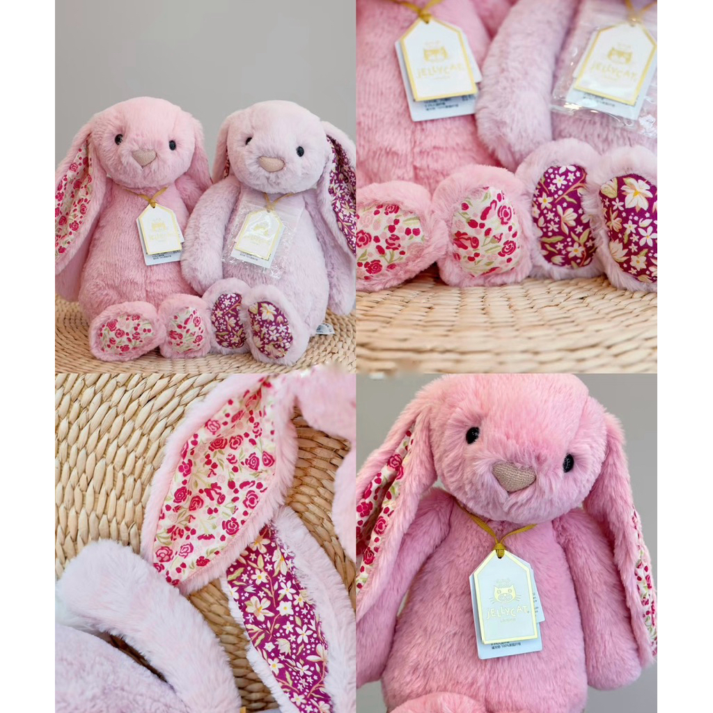(Jellycat Cafe Exclusive) Thỏ bông Jellycat Bunny Luxe Blossom Blushkin & Thiistlepop