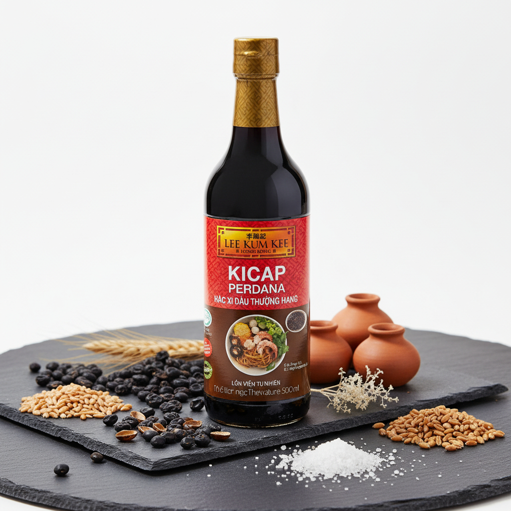 Hắc xì dầu thượng hạng Lee Kum Kee 500ml ( Kicap Perdana )