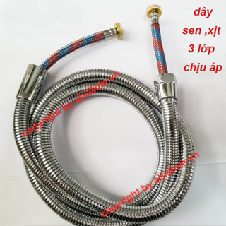 Xịt dây tăng áp, xịt dây 3 lõi, xịt inox 304 đúc, xịt tăng áp chịu áp lực nước siêu tốt hạn chế bục dây