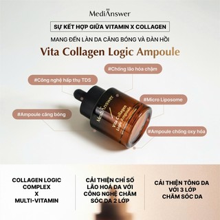 [LIVE] Tinh chất collagen vitamin dưỡng sáng căng bóng da MediAnswer Vita Collagen Logic Ampoule 30ml