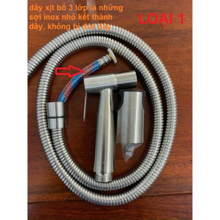 Xịt dây tăng áp, xịt dây 3 lõi, xịt inox 304 đúc, xịt tăng áp chịu áp lực nước siêu tốt hạn chế bục dây