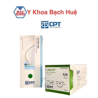 Chỉ Nylon 7/0 M05E13 kim tam giác Dài 75 cm. Chỉ Nylon 7.0  Sợi chỉ tròn đều, co dãn tốt, mềm dẻo.