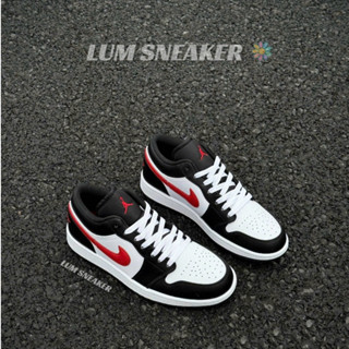  Giày Nike Air Jordan 1 Low Black Gym Red – Đen Trắng Đỏ Thể Thao Cổ Thấp 
