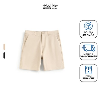 Quần Short Nam Túi Khoá Kéo Sườn Form Straight - Routine 10F25PSH004