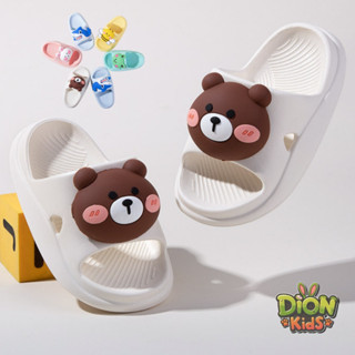  Dép lê gấu dễ thương cho bé trai bé gái chất liệu EVA cao cấp không mùi êm ái siêu nhẹ an toàn - Dion Kids 