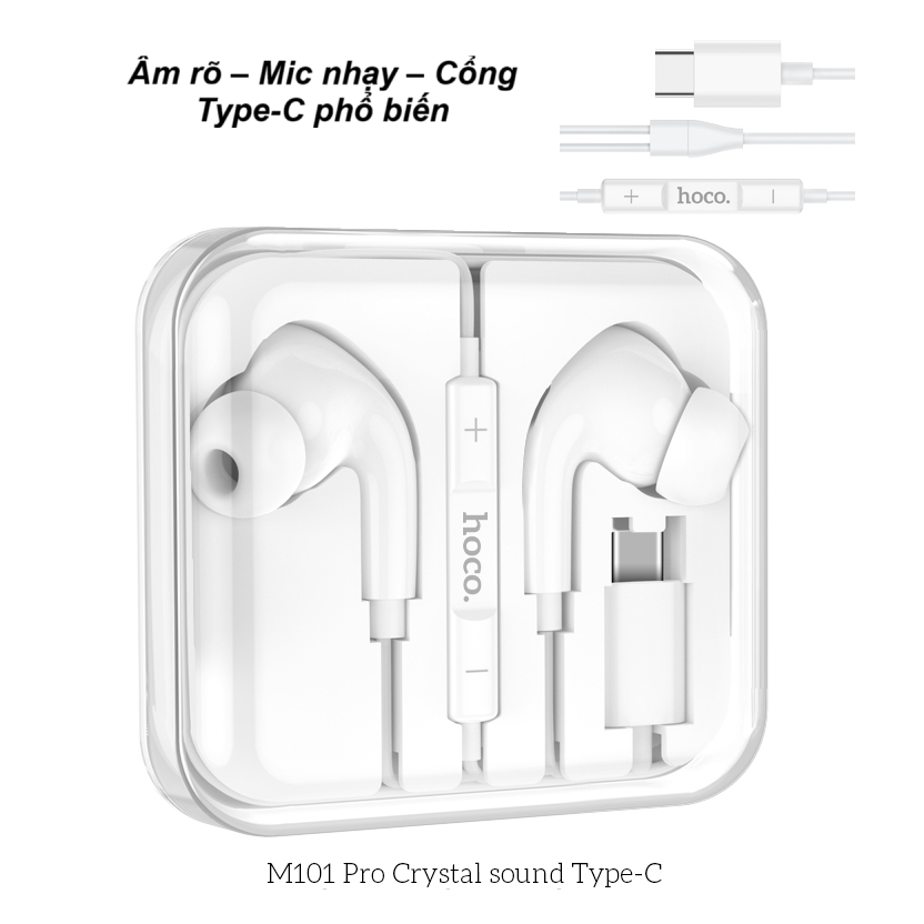 Tai Nghe Hoco M101 Pro Type-C Có Mic – Âm Thanh Rõ, Đàm Thoại Sắc Nét, Nghe Nhạc Chất Lượng Cao