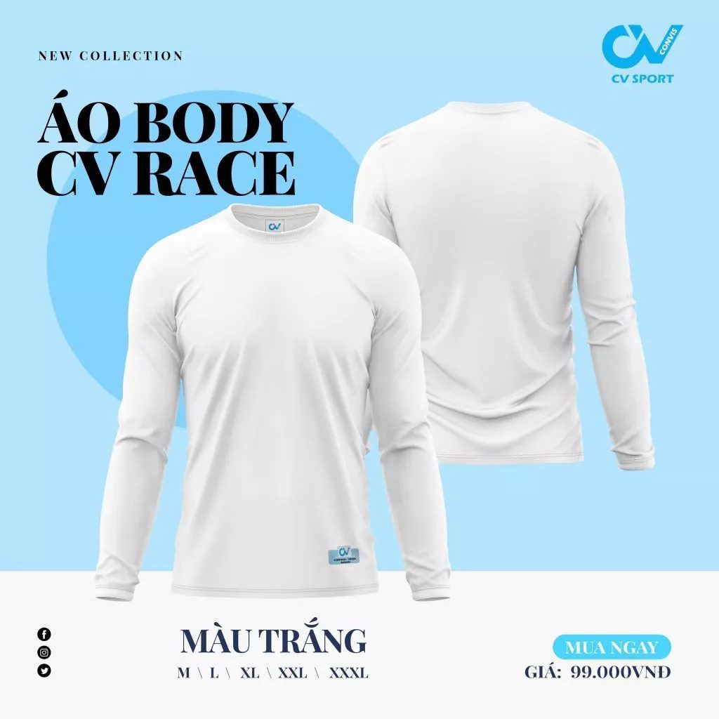 {TIGER SPORT } Áo Body CV Tay Dài Áo Lót Giữ Nhiệt Chống Nắng Thun Co Giãn Thoáng Khí
