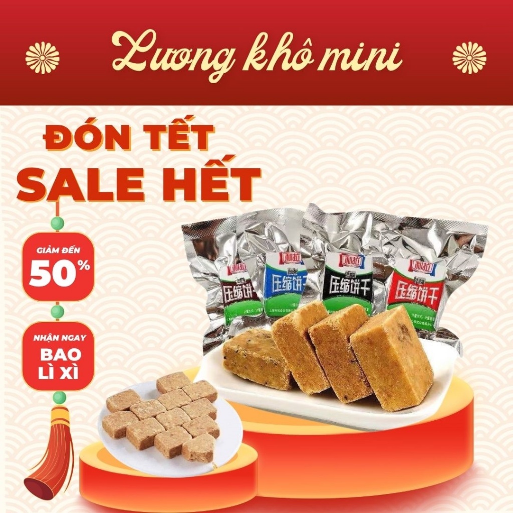 Lương khô mini Lila Nội địa trung 3 vị_gói 500gr Lương khô mini trung quốc