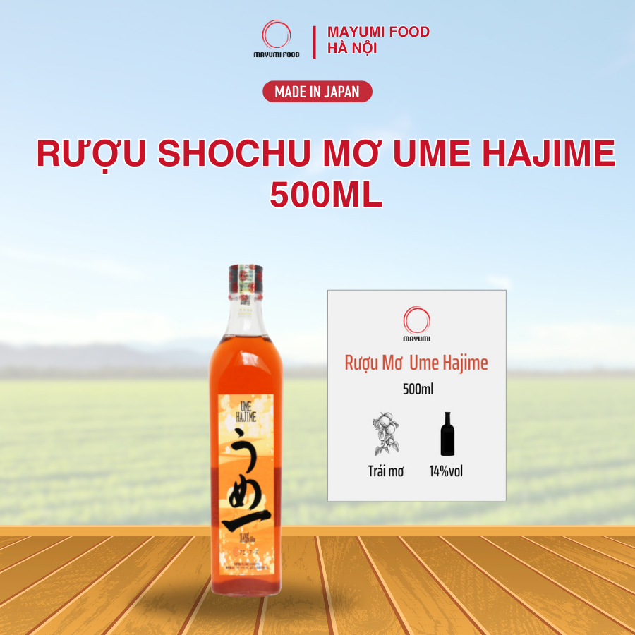 Rượu Shochu Mơ Ume Hajime 500ml
