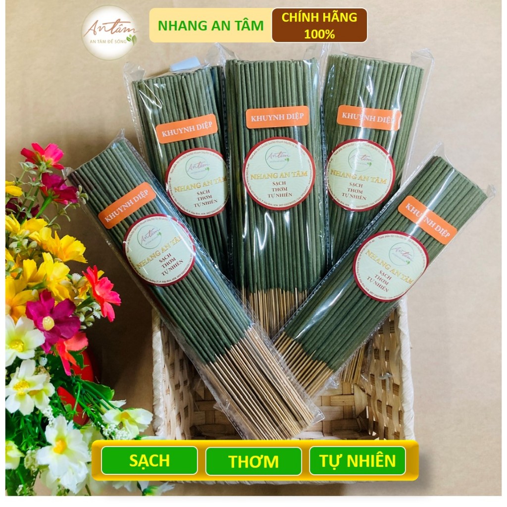 Nhang Khuynh Diệp sạch thơm tự nhiên An Tâm, ít khói, an toàn, cây 30cm