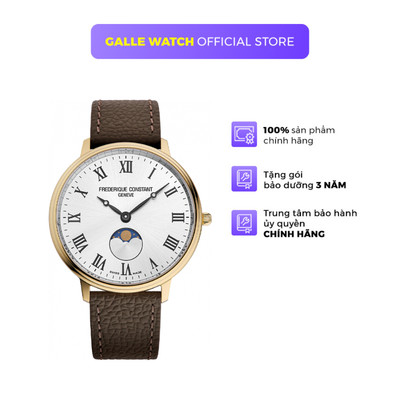 Đồng hồ Nam Frederique Constant Classics Moonphase FC-206RS3S5 dây da đeo tay cao cấp chính hãng