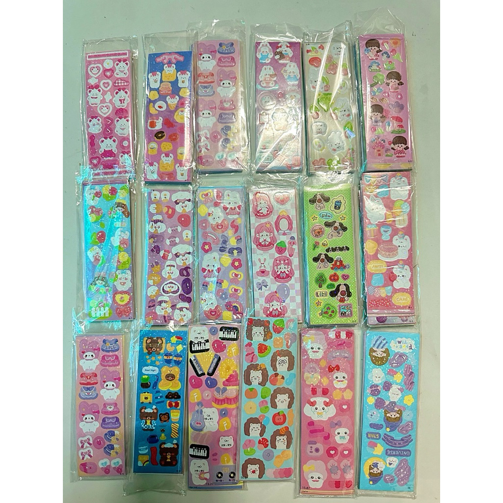 Sticker Keo Dán Sẵn/ Combo 10- 20-30-50 tấm Sticker không trùng lấp lánh/ Ship Hoả Tốc HCM