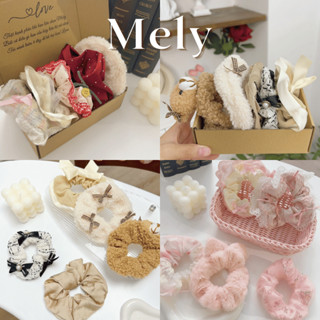  Buộc tóc Cột Tóc Vải Scrunchies nhiều màu màu chấm bi kẻ sọc caro phong cách hàn quốc hot trend 