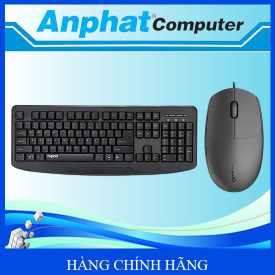 Combo bàn phím & chuột văn phòng Rapoo NK2500 & Rapoo N100 - Hàng chính hãng - Bảo hành 24 tháng