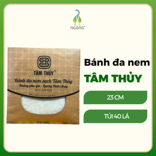 Bánh đa nem Thổ Hà loại 1 Tâm Thủy gạo quê sạch không phụ gia natri thấp an toàn làm nem rán Lễ Tết 40 lá 23cm