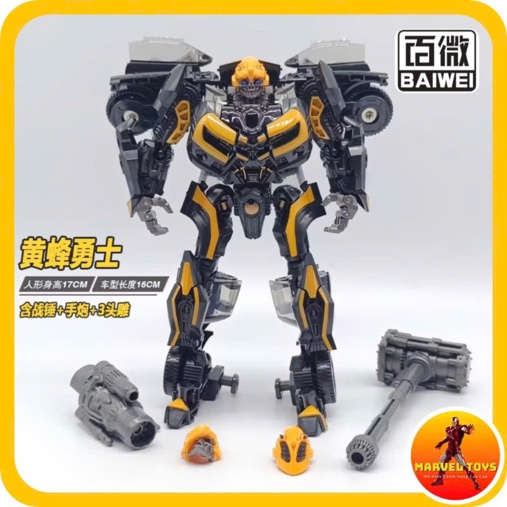 Mô Hình BUMBLEBEE 17cm Baiwei TW1025B SS49 Transformation Robot Biến Hình Xe Camaro