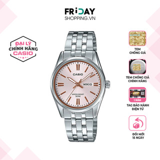  Đồng Hồ Casio Nữ LTP-1335D-4AVDF Mặt Hồng Dây Kim Loại Chính Hãng 