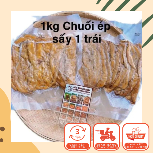 Chuối Ép 1 trái  Nhà Làm Snack Thức Ăn Ăn Vặt (   ép là a