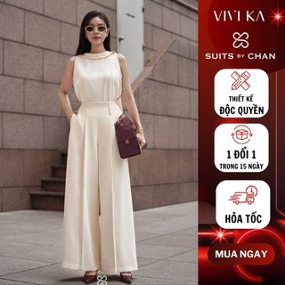  Quần ống suông nữ Mirven SUITS BY CHAN VIVIKA quần dài form rộng thanh lịch trẻ trung vải mịn đi làm đi chơi noel tết 