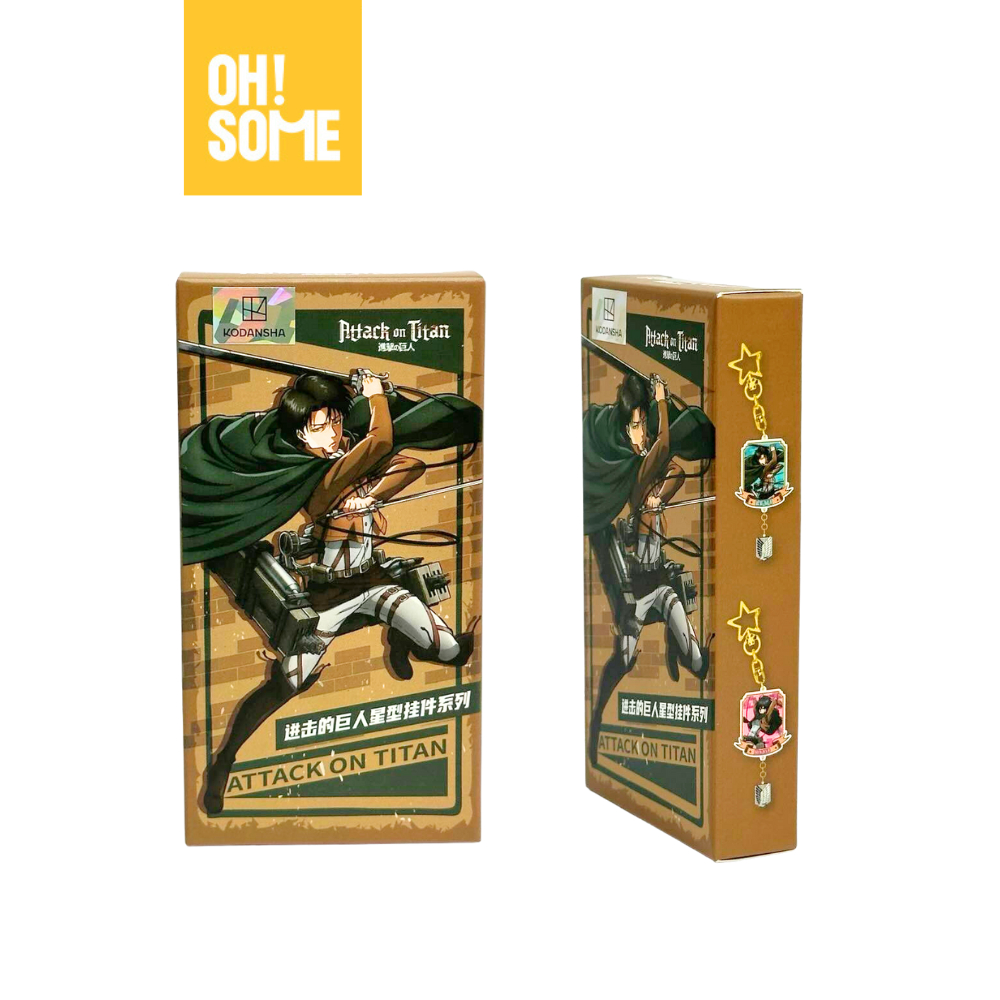OHSOME - Túi mù Blindbox móc khóa Attack on Titan, charm treo balo túi xách (1 hộp ngẫu nhiên)