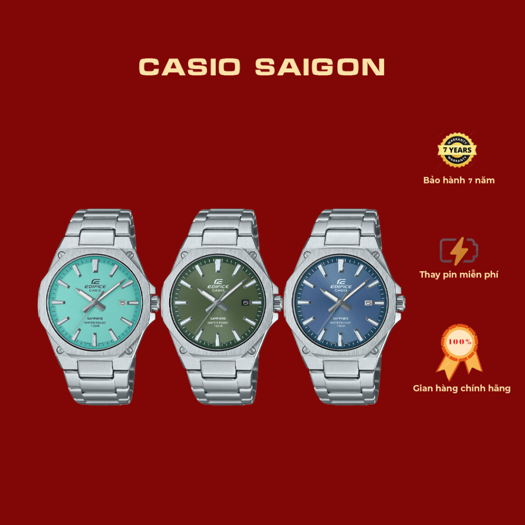 (Chính Hãng) Đồng Hồ Casio Edifice EFR-S108D Kính Shapphire Chống Nước 100m - Bảo Hành 7 Năm