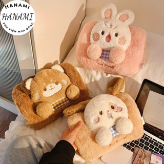  Túi sưởi tay cắm điện túi chườm bụng kinh HANAMI túi sưởi hình thú dễ thương giữ ấm chân,tay,bung mùa đông 