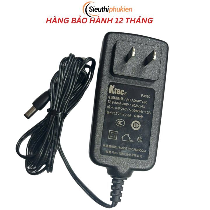 Adapter nguồn màn hình TOMKO Gowithme P220-CB P220 12v 2.5a - bảo hành 1 năm T521