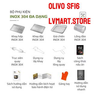  HÀNG CHỈ TẶNG KHI KHÁCH MUA  Nồi Chiên Hơi Nước OLIVO SF16 