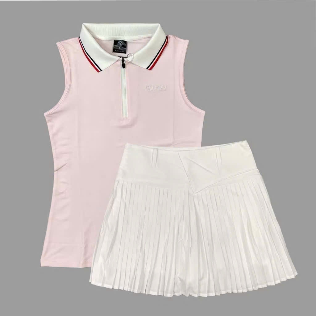 Váy Trắng / Áo Hồng pastel