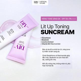   VHL x DIV  Kem Chống Nắng DIV Vitaroid Lit Up Toning Nâng Tông Da 50ml Tặng Kem Dưỡng Dưỡng Ẩm DIV Vitamin B5 50g 