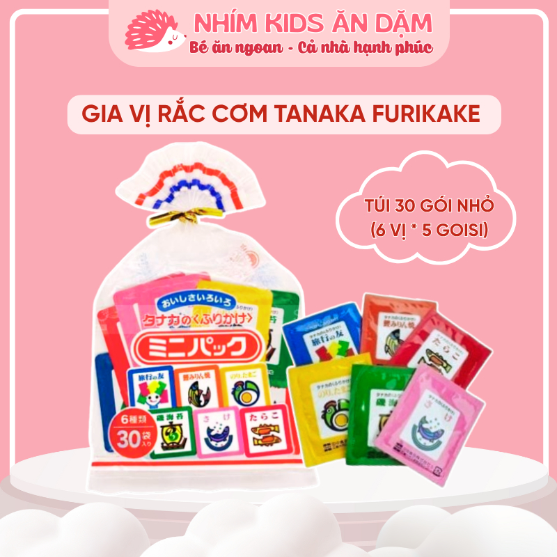 [Date T7/2026] Gia Vị Rắc Cơm, Cháo TANAKA Nội địa Nhật Bản Cho Bé Từ 1 Tuổi, Rắc Trộn Cơm Tiện Lợi, Đủ Dưỡng Chất