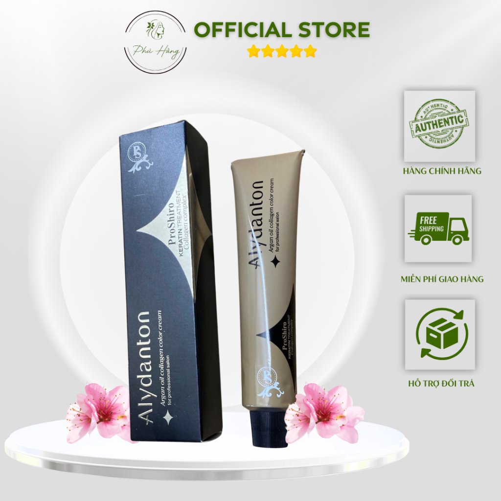 Thuốc nhuộm tóc ALYDANTON COLLAGEN 100ML Thuốc nhuộm tại nhà nhiều màu kèm trợ Oxi