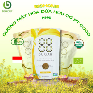 Đường mật hoa dừa hữu cơ PT Coco Sugar 454g - 100% mật hoa dừa, Chứng nhận EU Organic, USDA