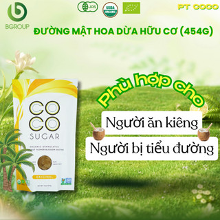 Đường mật hoa dừa hữu cơ PT Coco Sugar 454g - 100% mật hoa dừa, Chứng nhận EU Organic, USDA