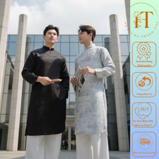 Áo Dài Nam- Áo dài cách tân vải Gấm họa tiết cao cấp mặc lễ tết, sự kiện, chụp ảnh [KHÔNG KÈM QUẦN]
