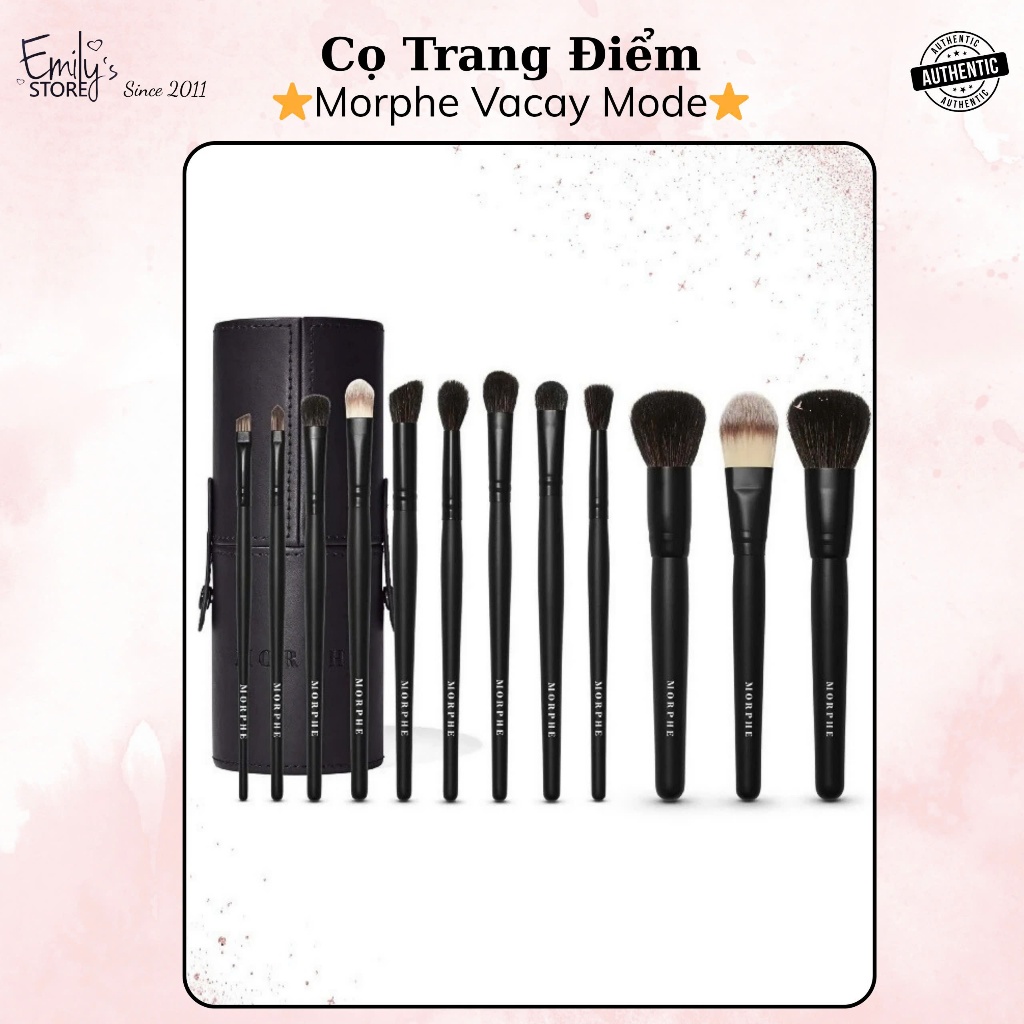 Bộ Cọ Trang Điểm Morphe Vacay Mode Brush Set Cho Mặt Và Mắt. Set Cọ.