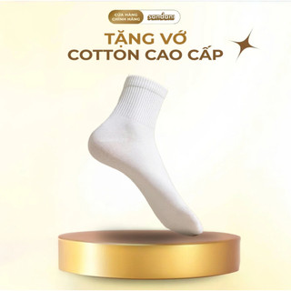 [QUÀ TẶNG] Vớ Tất Trắng Cao Cổ SANDANI, Cotton Kháng Khuẩn, Chống Ma Sát - Unisex