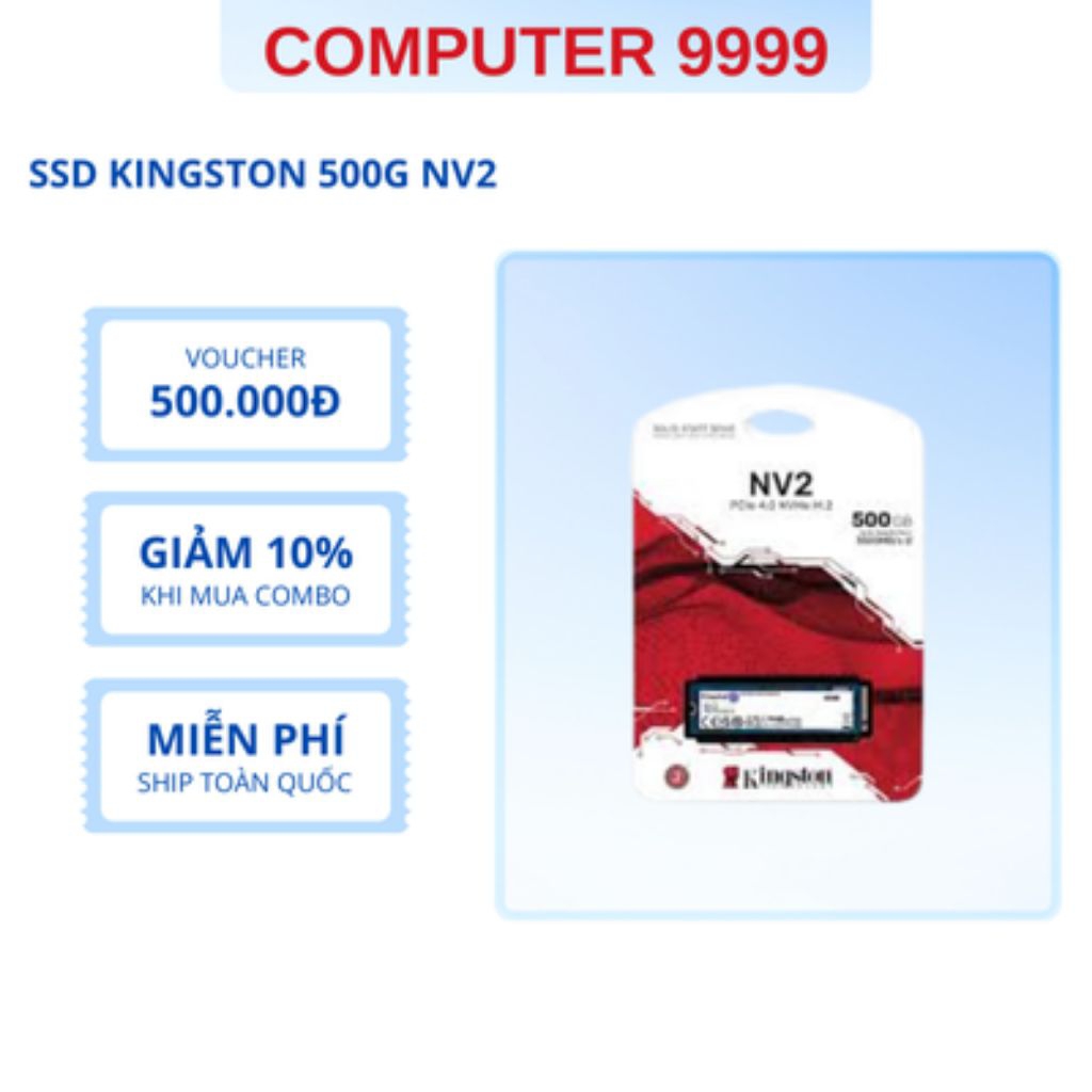 SSD Kingston 500G NV2 | PCIe Gen4, M.2 NVMe, SNV2S/500G