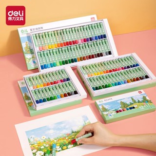  BÚT SÁP DẦU CHUYÊN NGHIỆP DELI - HỘP GIẤY - 24 36 MÀU - 72087   72088 