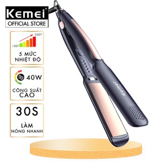  Máy duỗi tóc Kemei KM-3140 bảng nhiệt lớn 3.5 cm điều chỉnh 5 mức nhiệt sử dụng được cho mọi loại tóc - Hàng chính hãng 