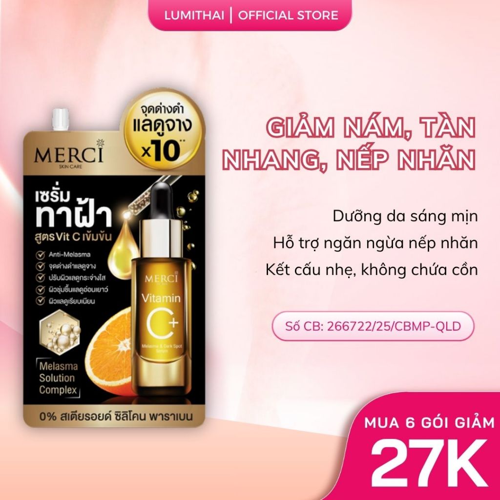 Tinh chất Merci Skincare Merci Vitamin C Melasma & Dark Spot Serum 4g