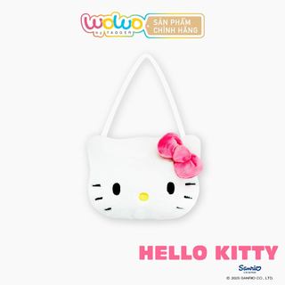  Túi Gấu bông Hello Kitty WOWO Túi đeo chéo Dễ thương 22cm Cho bé Đựng Quần áo Đi học Đi chơi 